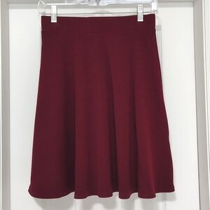 Modcloth knee length red maroon skirt